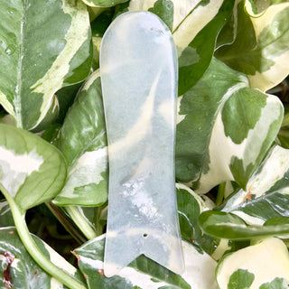 Jade Fisch Gua Sha | gebohrt | Massagegerät