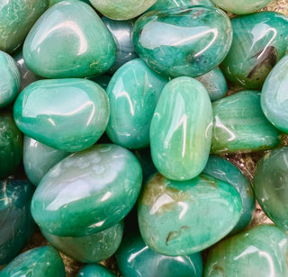 Achat Grün Trommelstein